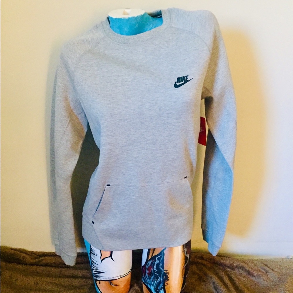 SOLD-NIKE TECH FLEECE CREW PULLOVER SWEATSHIRT - Picture 8 of 8